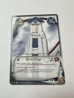 Naruto CCG Kazekage, 147 RARE Gold Foil Text Bandai, LP